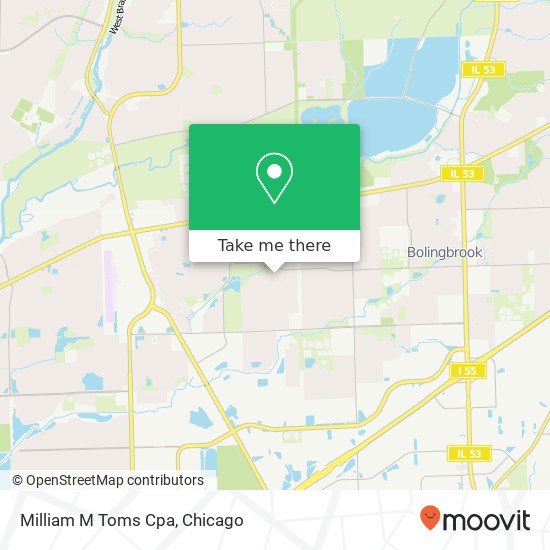 Milliam M Toms Cpa map