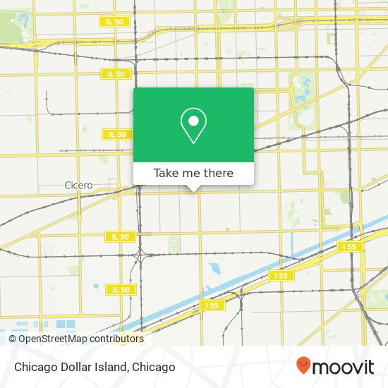 Mapa de Chicago Dollar Island