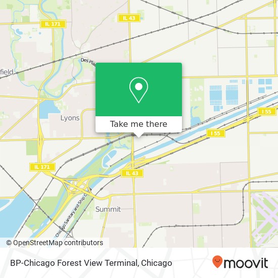 Mapa de BP-Chicago Forest View Terminal