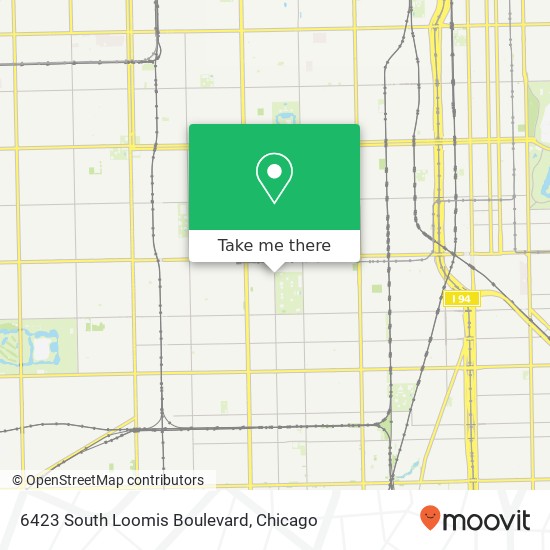 6423 South Loomis Boulevard map