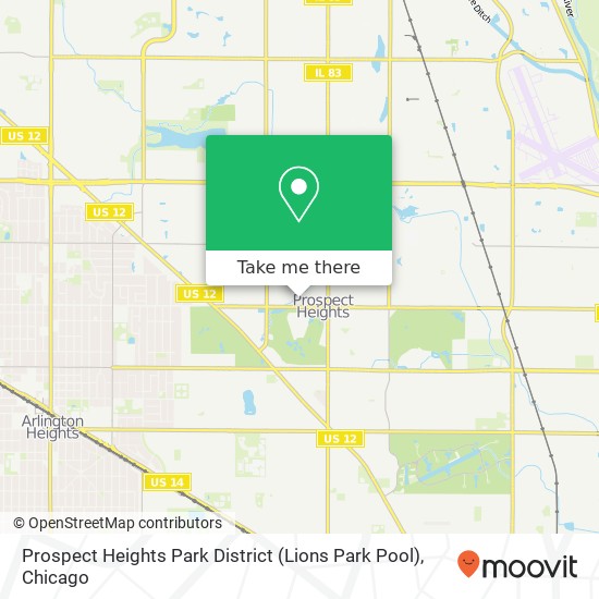 Mapa de Prospect Heights Park District (Lions Park Pool)