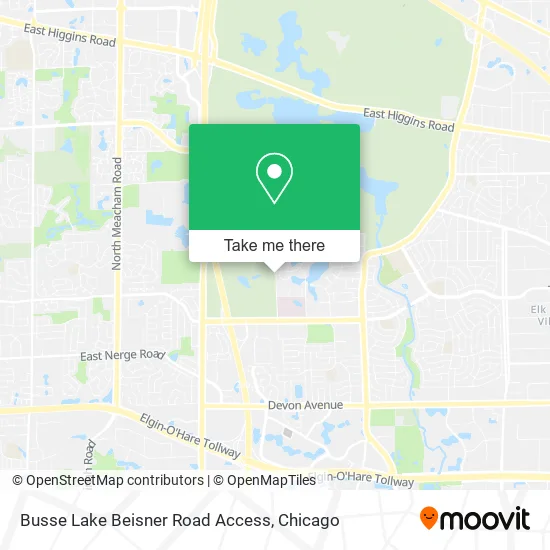 Busse Lake Beisner Road Access map