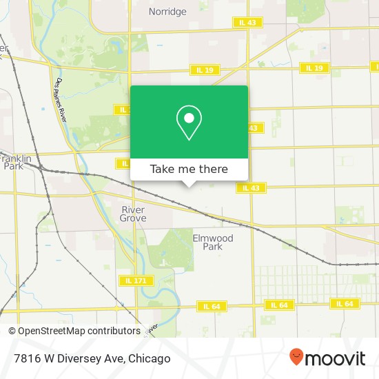 Mapa de 7816 W Diversey Ave