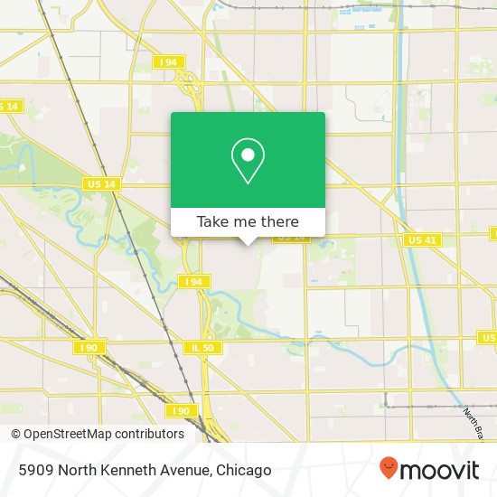 Mapa de 5909 North Kenneth Avenue