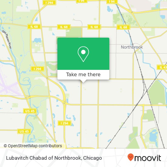 Lubavitch Chabad of Northbrook map