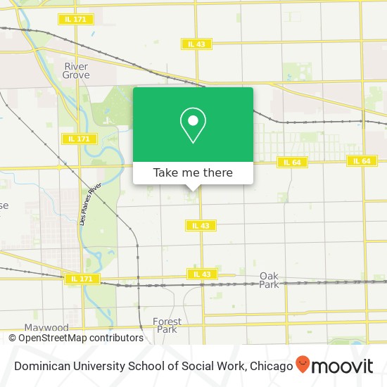 Mapa de Dominican University School of Social Work