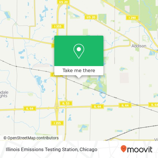 Illinois Emissions Testing Station map