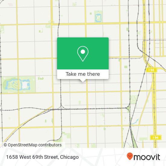 1658 West 69th Street map