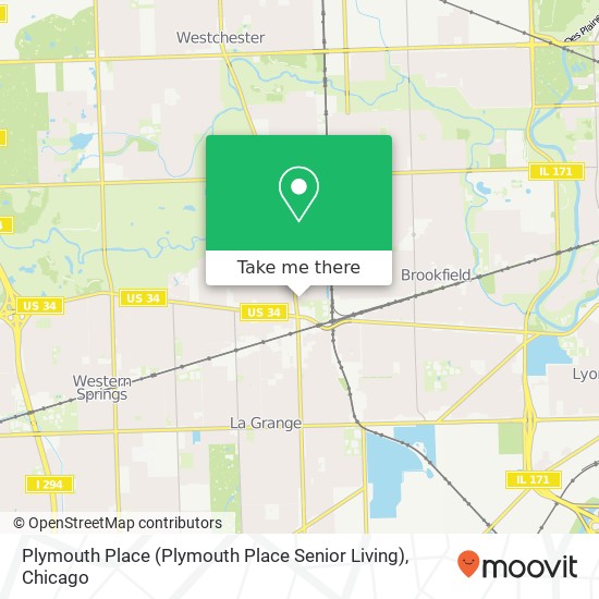 Mapa de Plymouth Place (Plymouth Place Senior Living)