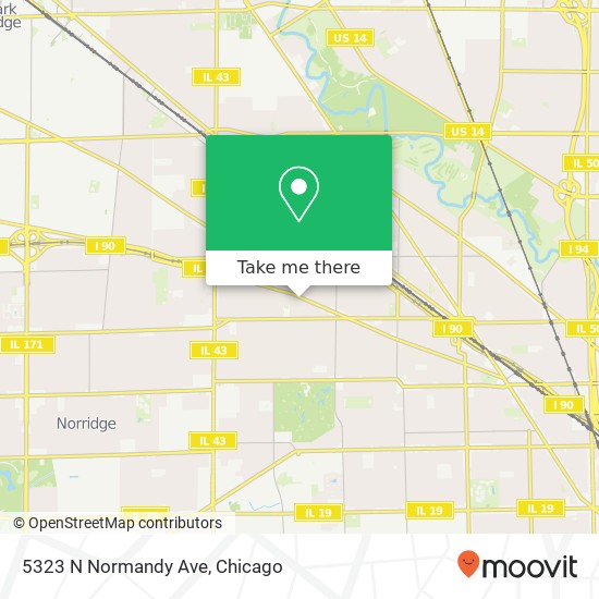 5323 N Normandy Ave map