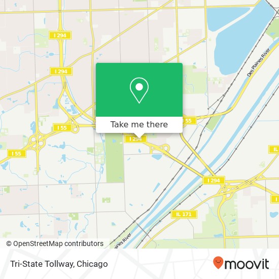 Tri-State Tollway map