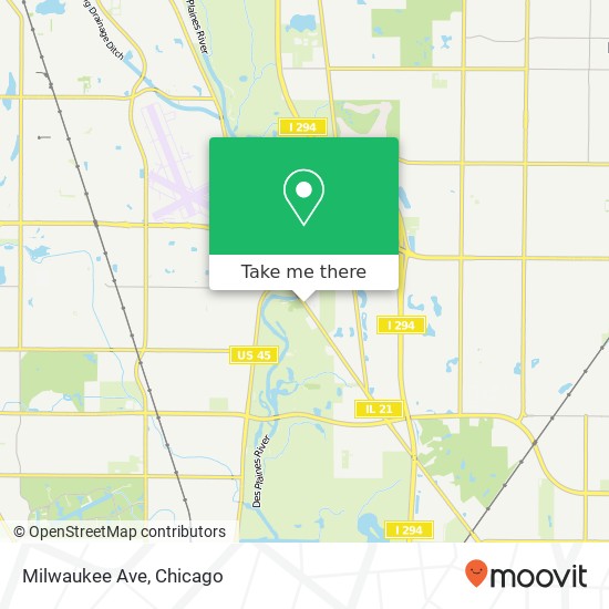 Mapa de Milwaukee Ave