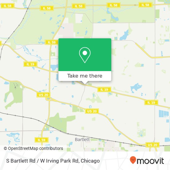 Mapa de S Bartlett Rd / W Irving Park Rd