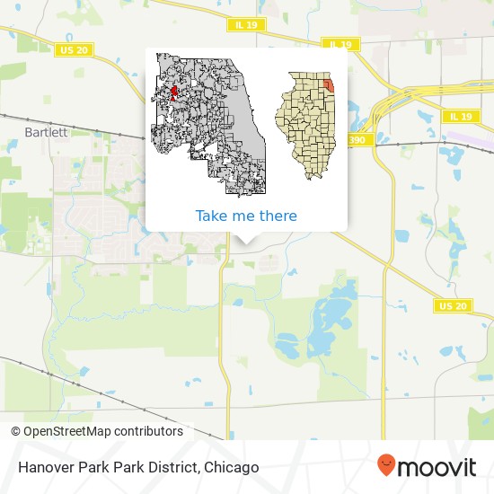 Hanover Park Park District map