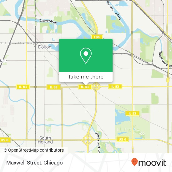 Mapa de Maxwell Street, 1320 E Sibley Blvd Dolton, IL 60419
