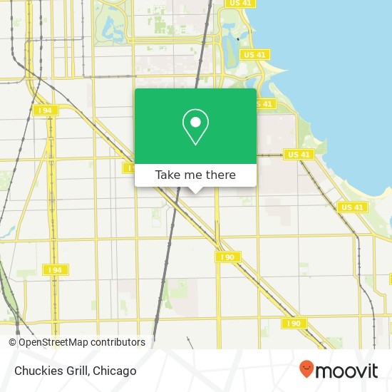 Mapa de Chuckies Grill, 1358 E 75th St Chicago, IL 60619