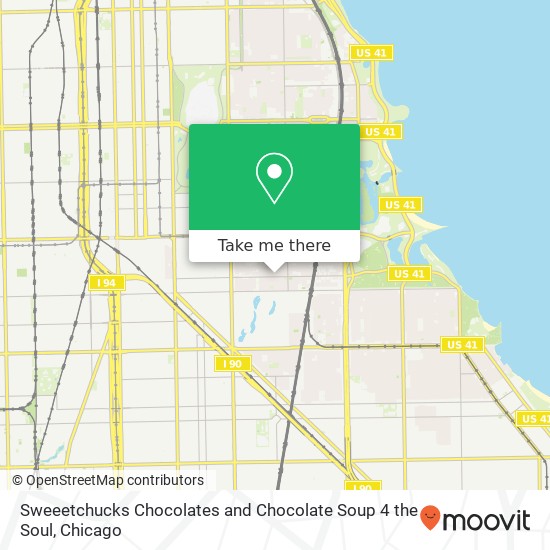 Mapa de Sweeetchucks Chocolates and Chocolate Soup 4 the Soul, 6551 S University Ave Chicago, IL 60637