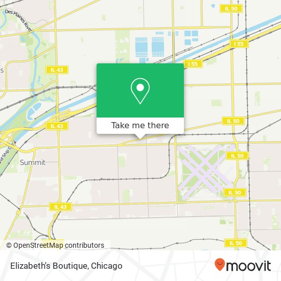 Mapa de Elizabeth's Boutique, 6189 S Archer Ave Chicago, IL 60638