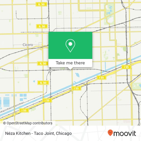 Mapa de Néza Kitchen - Taco Joint, 3300 S Pulaski Rd Chicago, IL 60623