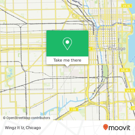 Mapa de Wingz It Iz, 1257 S Throop St Chicago, IL 60608