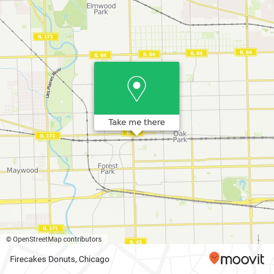 Mapa de Firecakes Donuts, 1135 Westgate St Oak Park, IL 60301