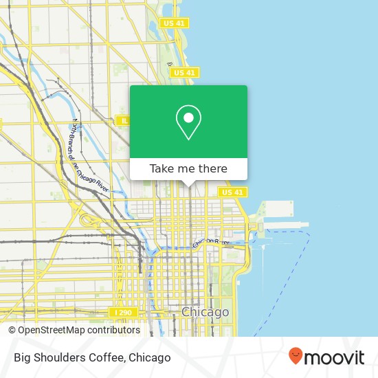 Mapa de Big Shoulders Coffee, 858 N State St Chicago, IL 60610