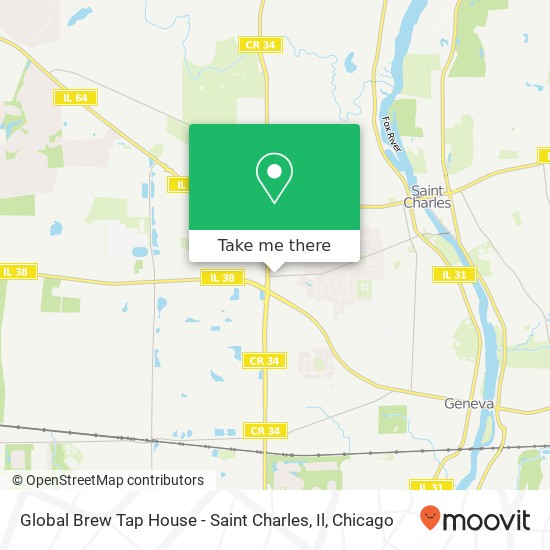 Global Brew Tap House - Saint Charles, Il map