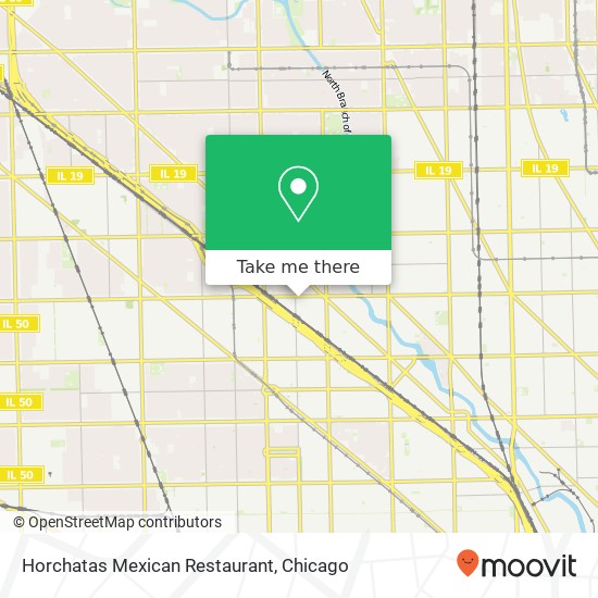 Mapa de Horchatas Mexican Restaurant, 2949 W Belmont Ave Chicago, IL 60618