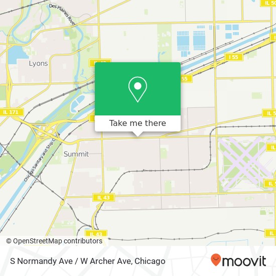 S Normandy Ave / W Archer Ave map