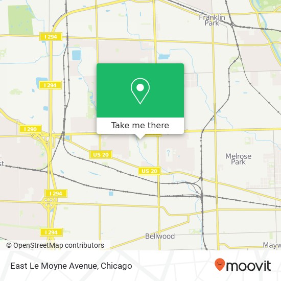 East Le Moyne Avenue map