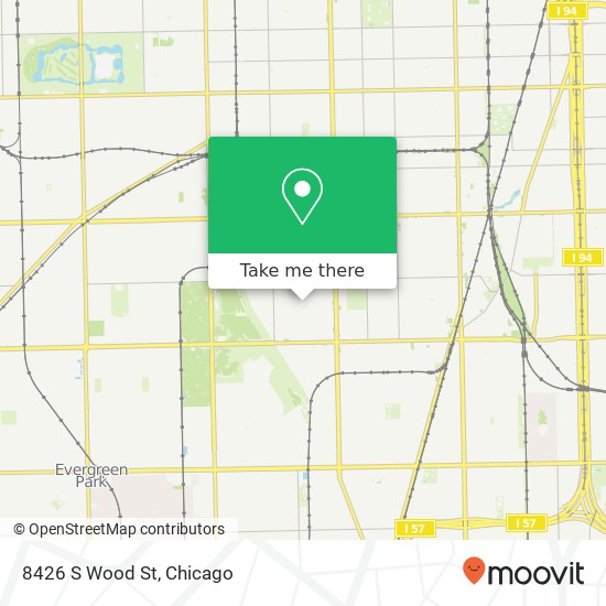 8426 S Wood St map