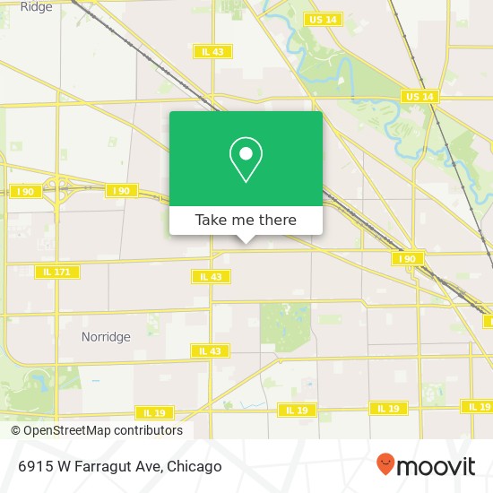 6915 W Farragut Ave map