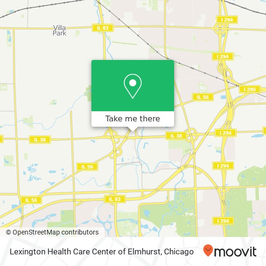 Mapa de Lexington Health Care Center of Elmhurst