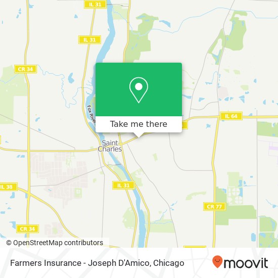 Farmers Insurance - Joseph D'Amico map