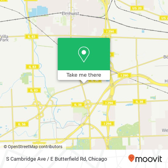 S Cambridge Ave / E Butterfield Rd map