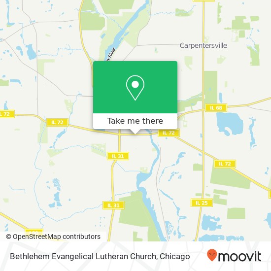 Mapa de Bethlehem Evangelical Lutheran Church