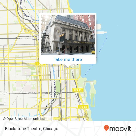 Mapa de Blackstone Theatre