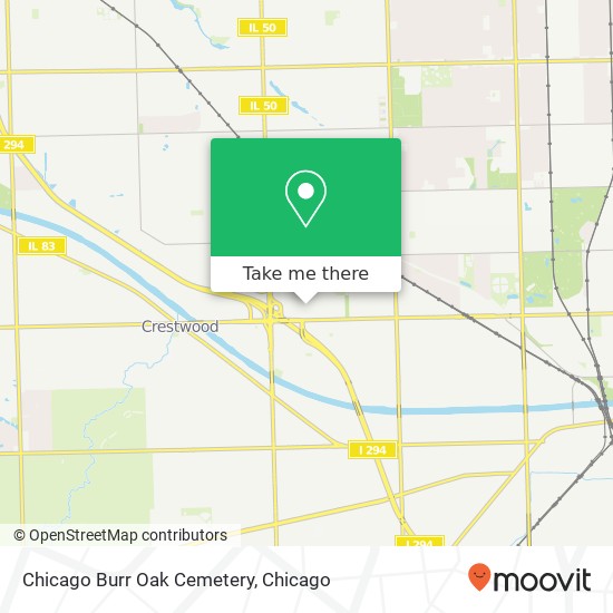 Chicago Burr Oak Cemetery map