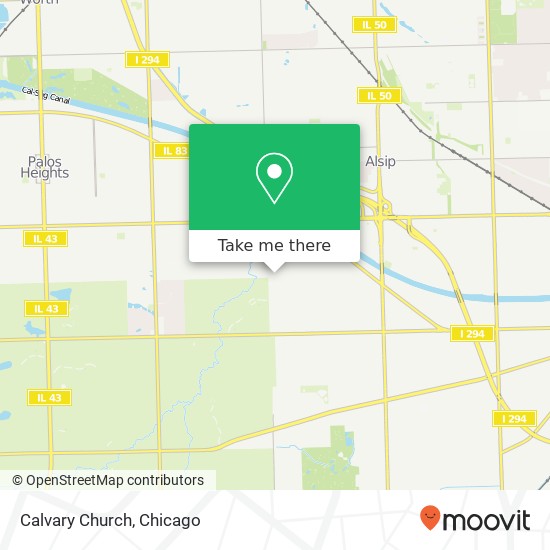 Calvary Church map