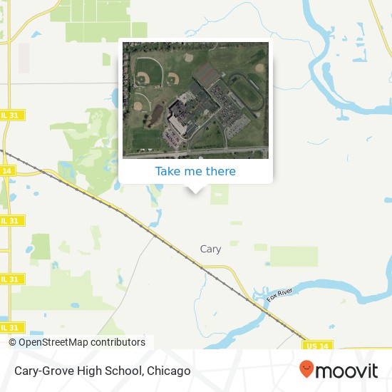 Cary-Grove High School map