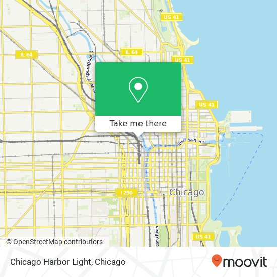 Chicago Harbor Light map