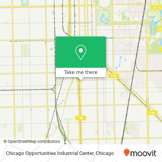Chicago Opportunities Industrial Center map