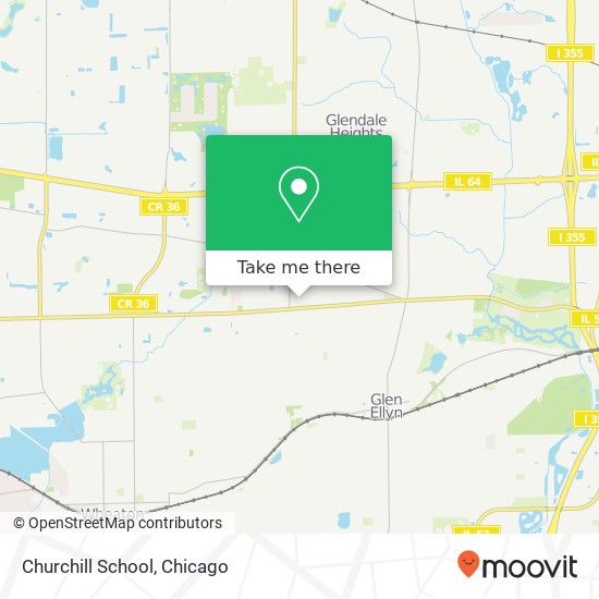 Churchill School map