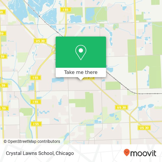 Crystal Lawns School map