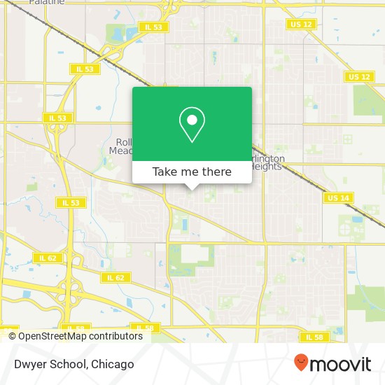 Dwyer School map