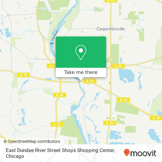 Mapa de East Dundee River Street Shops Shopping Center