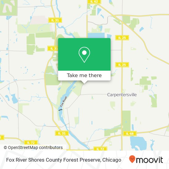 Fox River Shores County Forest Preserve map