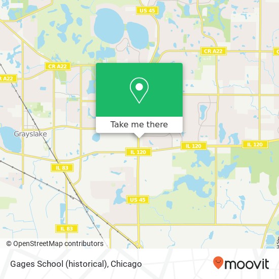 Gages School (historical) map
