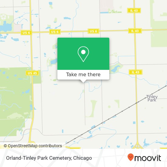 Orland-Tinley Park Cemetery map