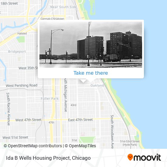 Ida B Wells Housing Project map